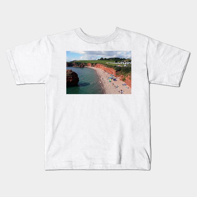 Ladram Bay Jurassic Coast Devon England Kids T-Shirt by AndyEvansPhotos